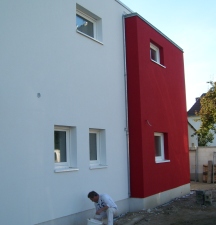 Rote Fassade